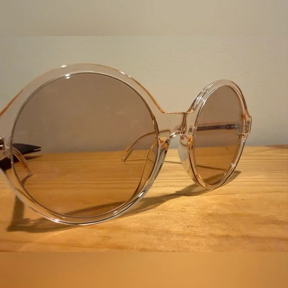 CELINE CL400511 Round Sunglasses MSRP $430 Pink Translucent 400511 - Picture 12 of 13